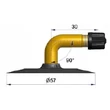 Kép 2/2 - 10x3,00-6 (80/65-6) TR87 elektromos roller belső - 90 fokos szelep - CST