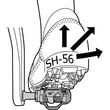 Kép 2/4 - SHIMANO SPD SM-SH56 könnyített (többirányú) kioldású stopli tartólemez (plate) nélkül - acél - ezüst