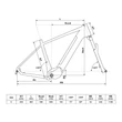 Kép 2/2 - KELLYS Tayen R90 29'' 720Wh MTB hardtail női elektromos kerékpár vázgeometria