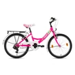 Kép 1/5 - CSEPEL Flora 20col 6SP 2023 gyerek kerékpár - neonpink - virágmintás