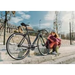 Kép 4/11 - CSEPEL RoyAL Alu 28col városi fixi/single speed kerékpár - alu/karbon - matt keki