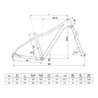 Kép 2/6 - KELLYS Vanity 90 27.5col női MTB XC kerékpár - vázgeometria