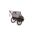 Kép 3/4 - BOBIKE Trailer kerékpáros utánfutó futó-babakocsi kiegészítő szettel, 2 személyes, szürke/barna