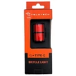 Kép 2/2 - VELOTECH Pro Halfdom USB hátsó lámpa / villogó - 120 lumen - alu