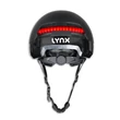 Kép 2/7 - LYNX Citylight városi kerékpáros sisak első-hátsó USB világítással - uniszex - fekete