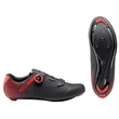 Kép 1/2 - NORTHWAVE Road Core Plus 2 országúti kerékpáros cipő - fekete/fluo piros