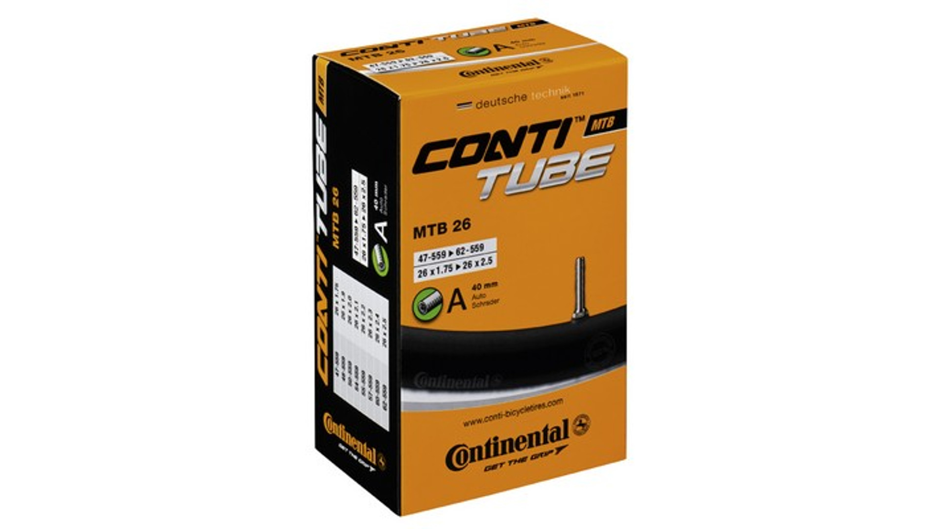 Continental kerékpárbelső, MTB Freeride 26", 26x2.3 - 26x2.7 (57/70-559), AV (autószelepes), 40mm (A40)