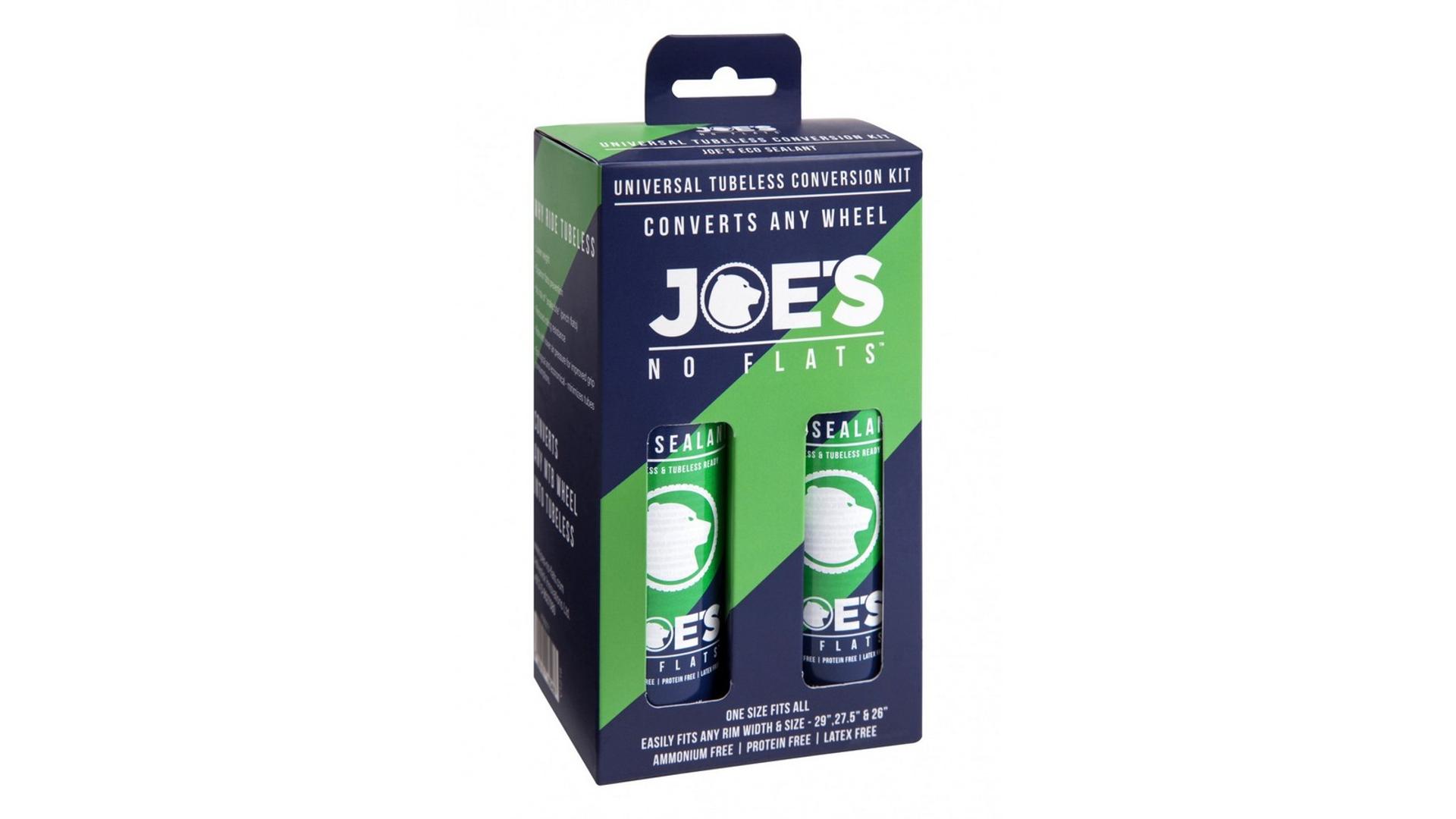 JOE'S NO FLATS Universal Tubeless Kit, Eco Sealant MTB belső nélküli rendszerhez, szingó/presta szeleppel