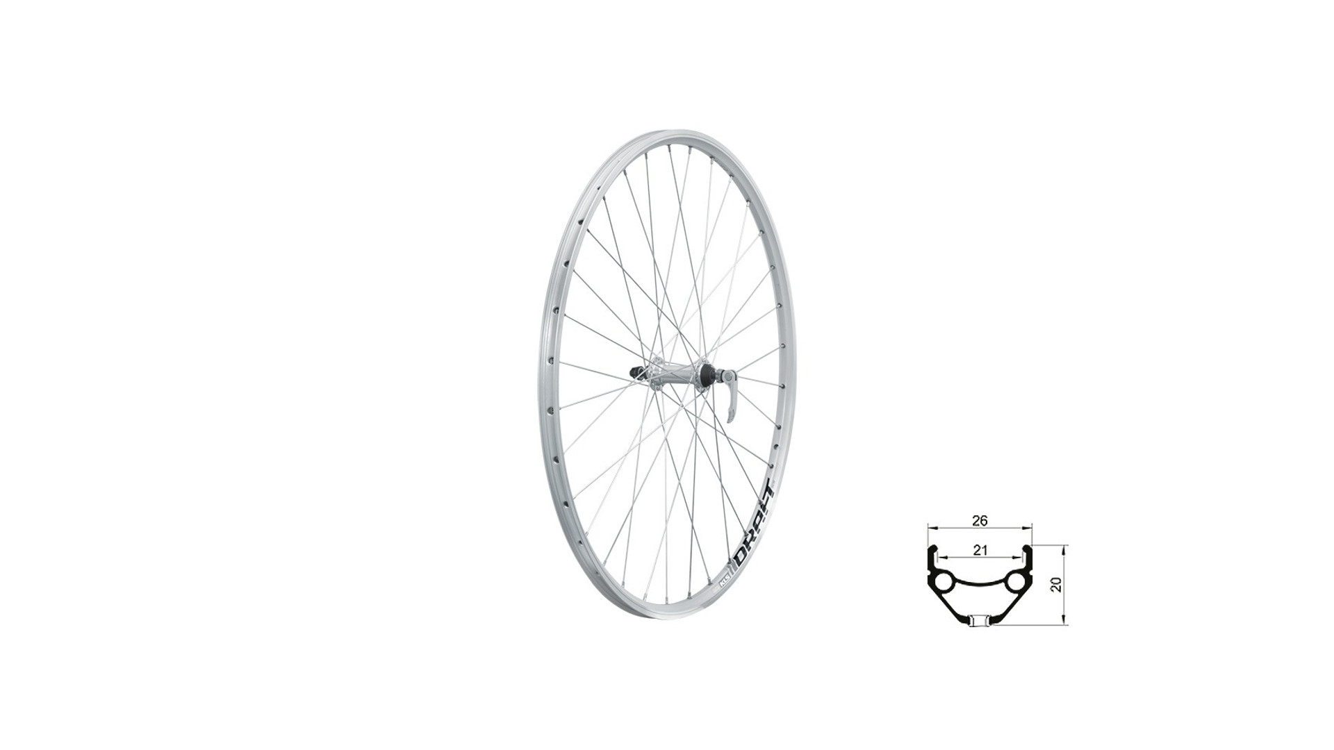 KLS Draft V-brake R fűzött hátsó kerék, 28/29", V-fékes, ezüst KLS Draft V-brake R fűzött hátsó kerék, 28/29", V-fékes, ezüst