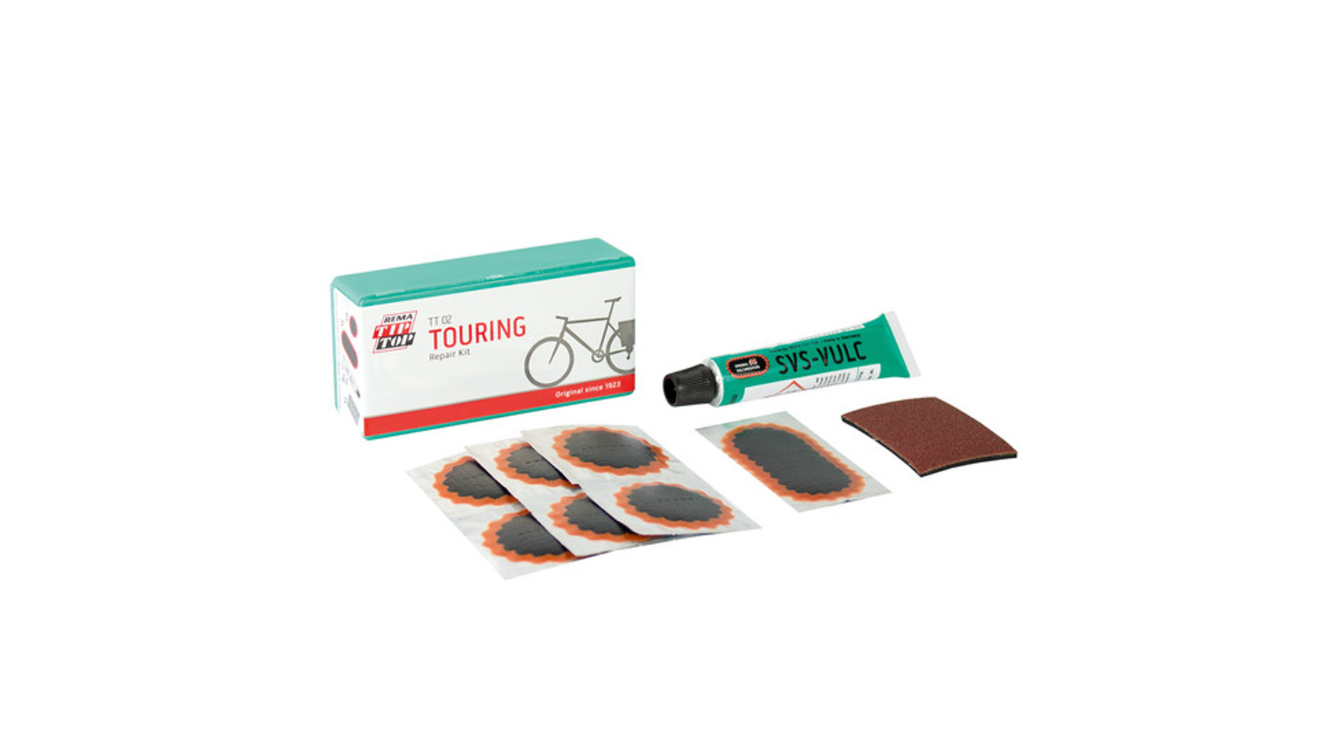 REMA Tip Top TT 02 Touring gumiragasztó / defektjavító készlet, dobozos REMA Tip Top TT 02 Touring gumiragasztó / defektjavító készlet, dobozos