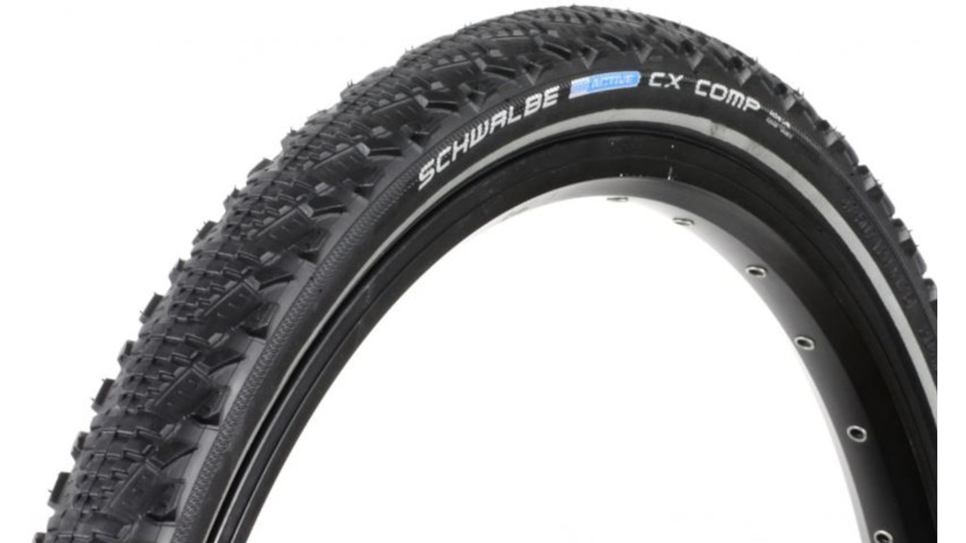 SCHWALBE CX Comp 35-622 (28x1.35, 700x35C) Active Line országúti/gravel külső gumi (köpeny) defektvédelemmel, reflexcsíkos, fekete
