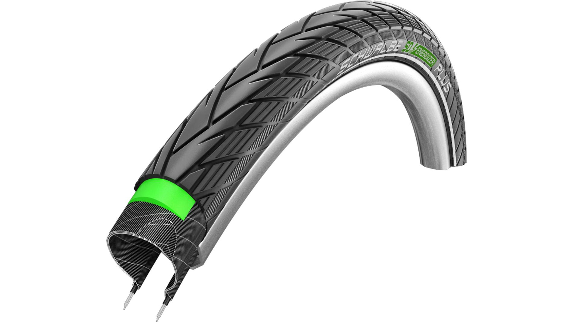 SCHWALBE Energizer Plus 28x2.15 (55-622) Performance Line e-bike külső gumi (köpeny) defektvédelemmel, reflexcsíkos, fekete