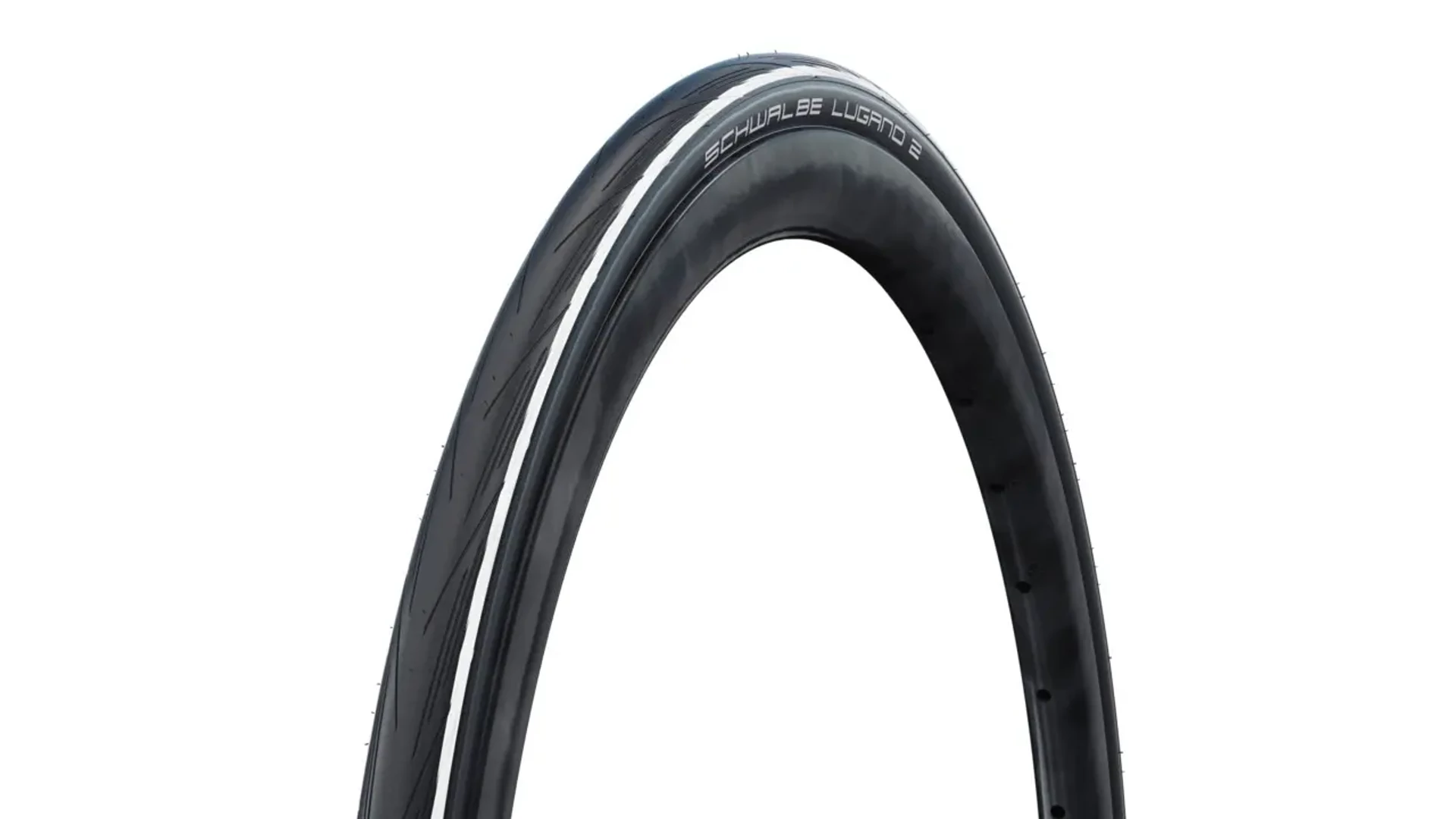SCHWALBE Lugano II 25-622 (700x25C) Active Line országúti külső gumi (köpeny) defektvédelemmel, fekete/fehér