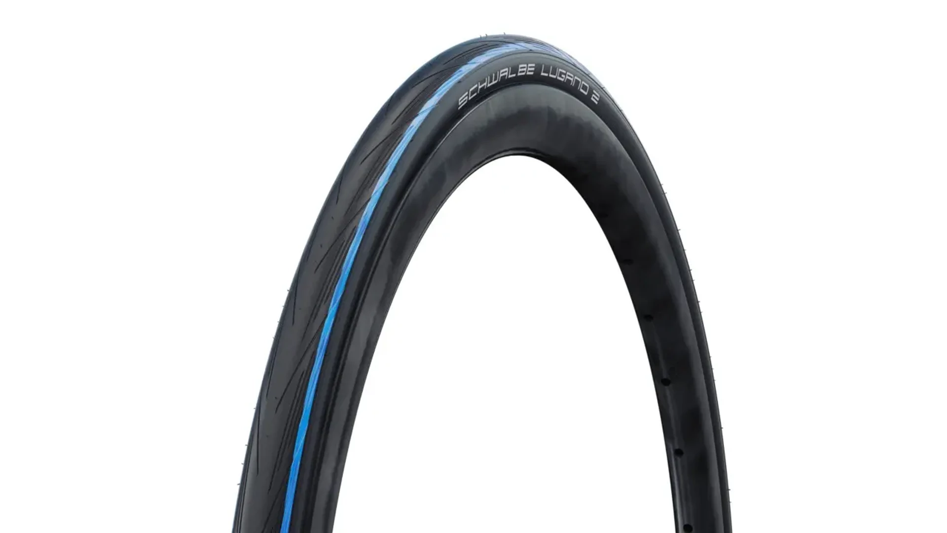 SCHWALBE Lugano II 25-622 (700x25C) Active Line országúti külső gumi (köpeny) defektvédelemmel, fekete/kék