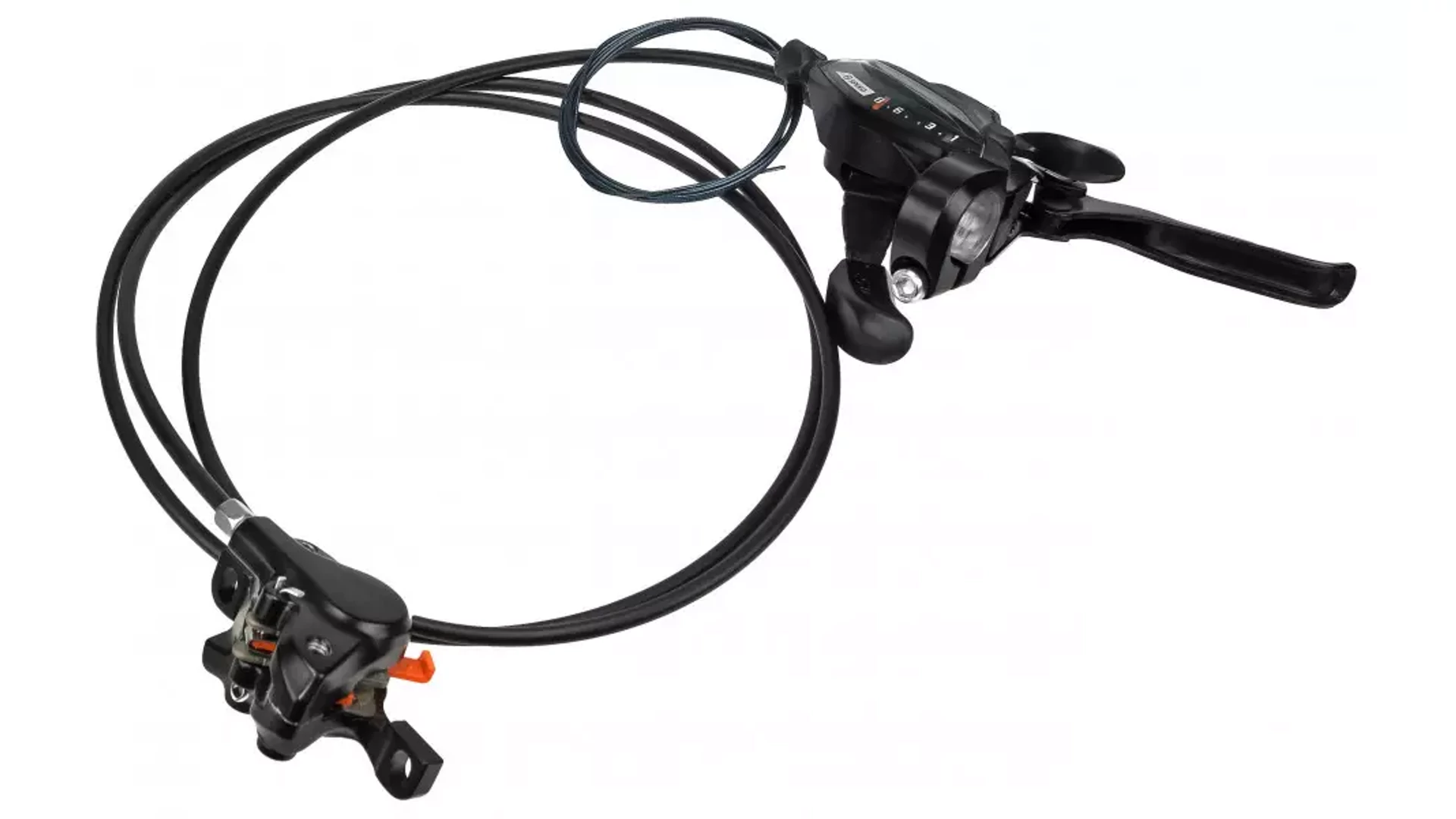 SHIMANO Altus ST-EF505 / BR-MT200 hidraulikus tárcsafék 8 sebességes Ez Fire Plus fékváltókarral, 2 dugattyús, 1700 mm, hátsó