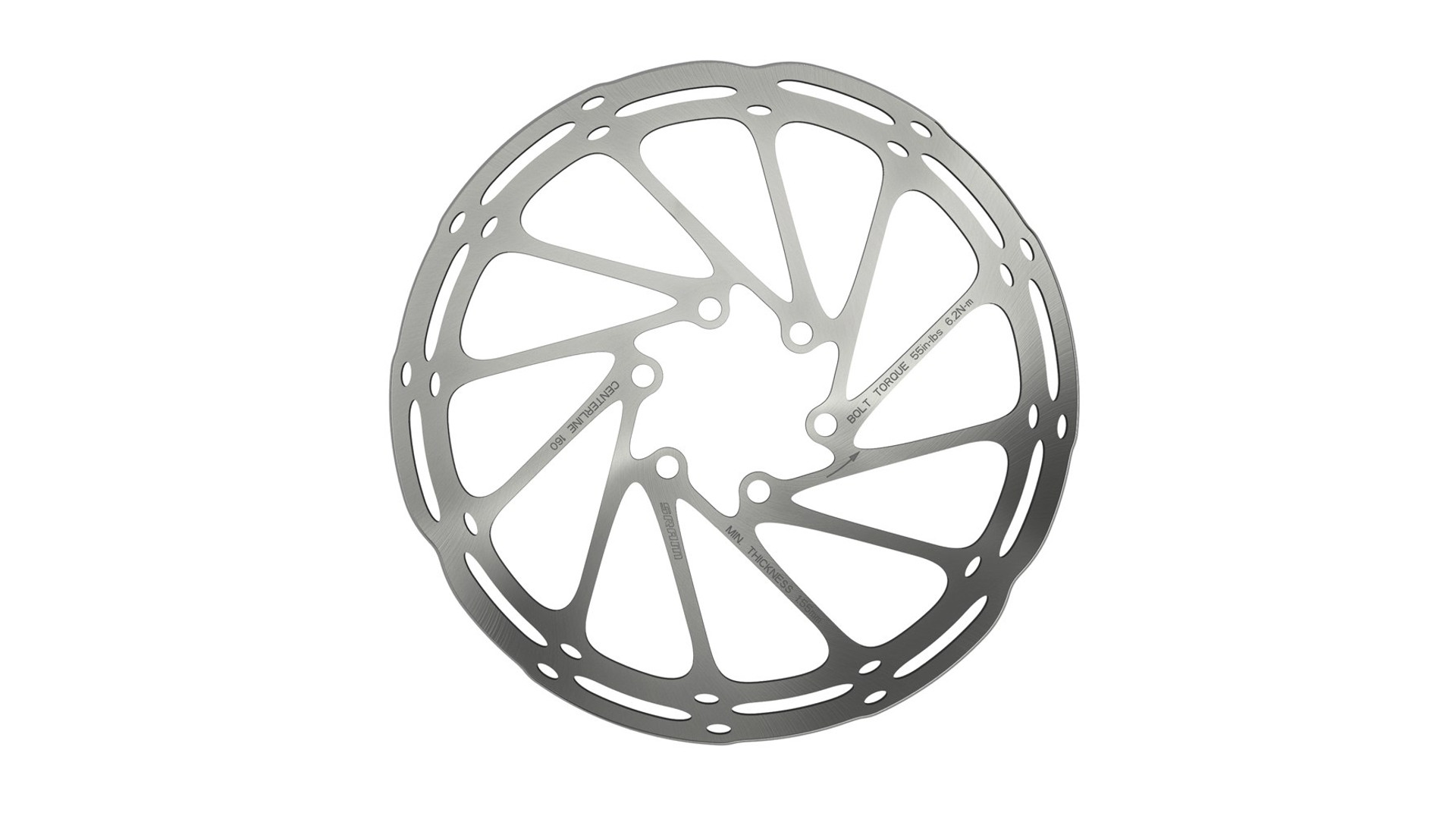 SRAM Centerline Round Edges féktárcsa, 6 csavaros, 140 mm, ezüst, dobozos