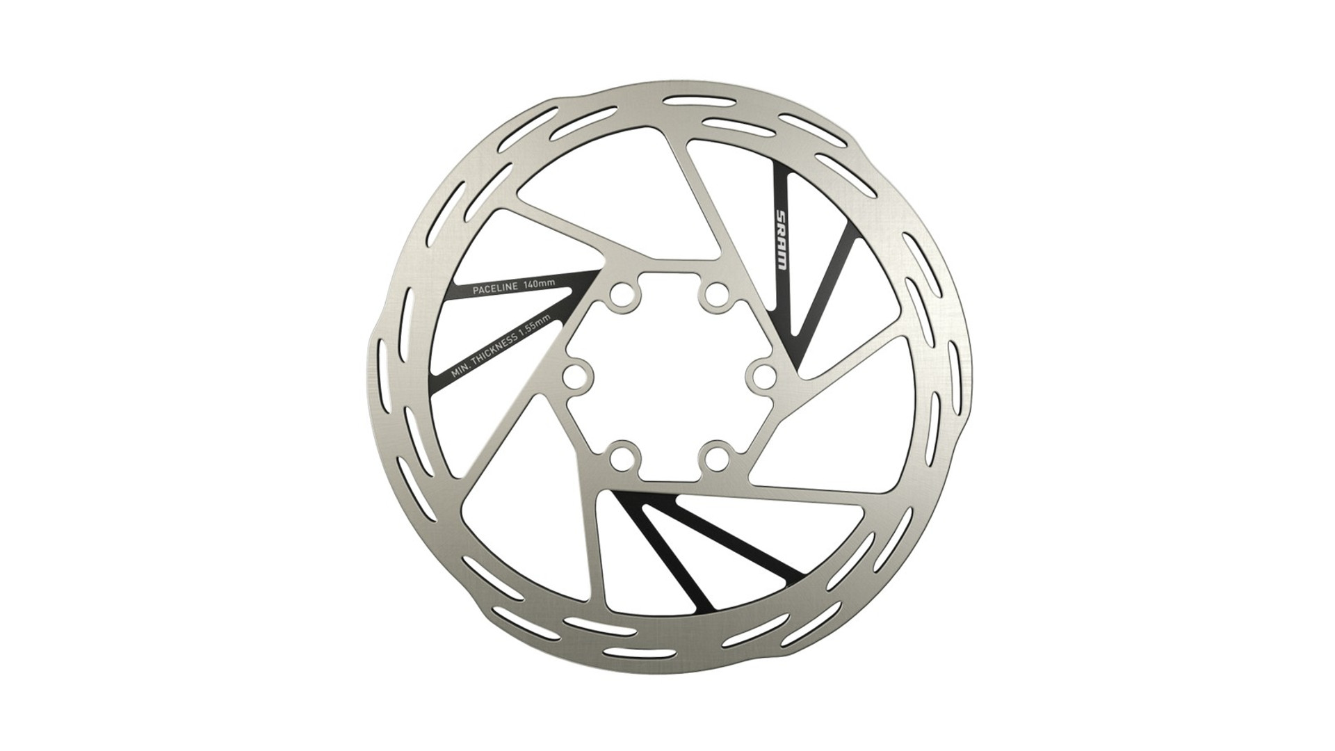 SRAM Paceline Round Edges féktárcsa, 6 csavaros, 140 mm, ezüst SRAM Paceline Round Edges féktárcsa, 6 csavaros, 140 mm, ezüst