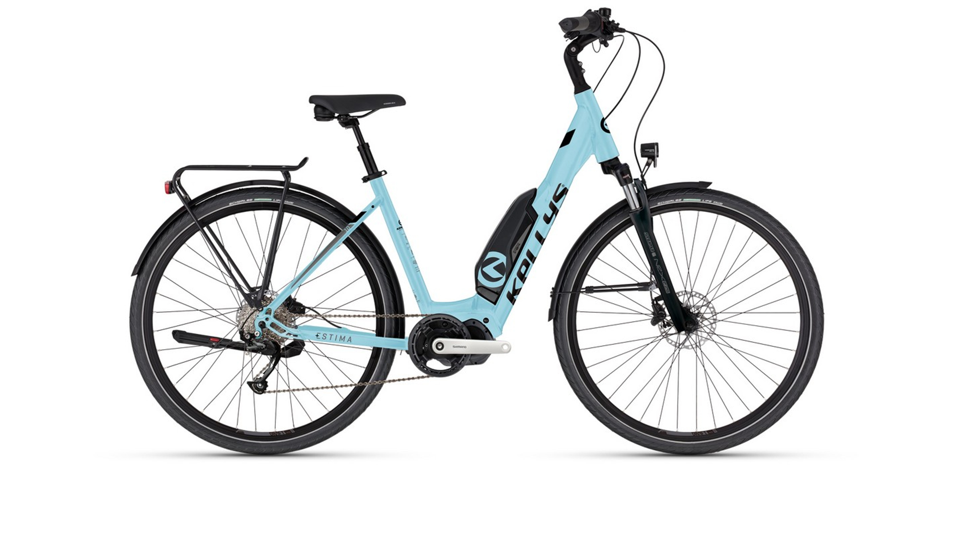 KELLYS Estima 10 SH 504Wh 28" női elektromos városi kerékpár, Sky Blue, M (169-183cm)