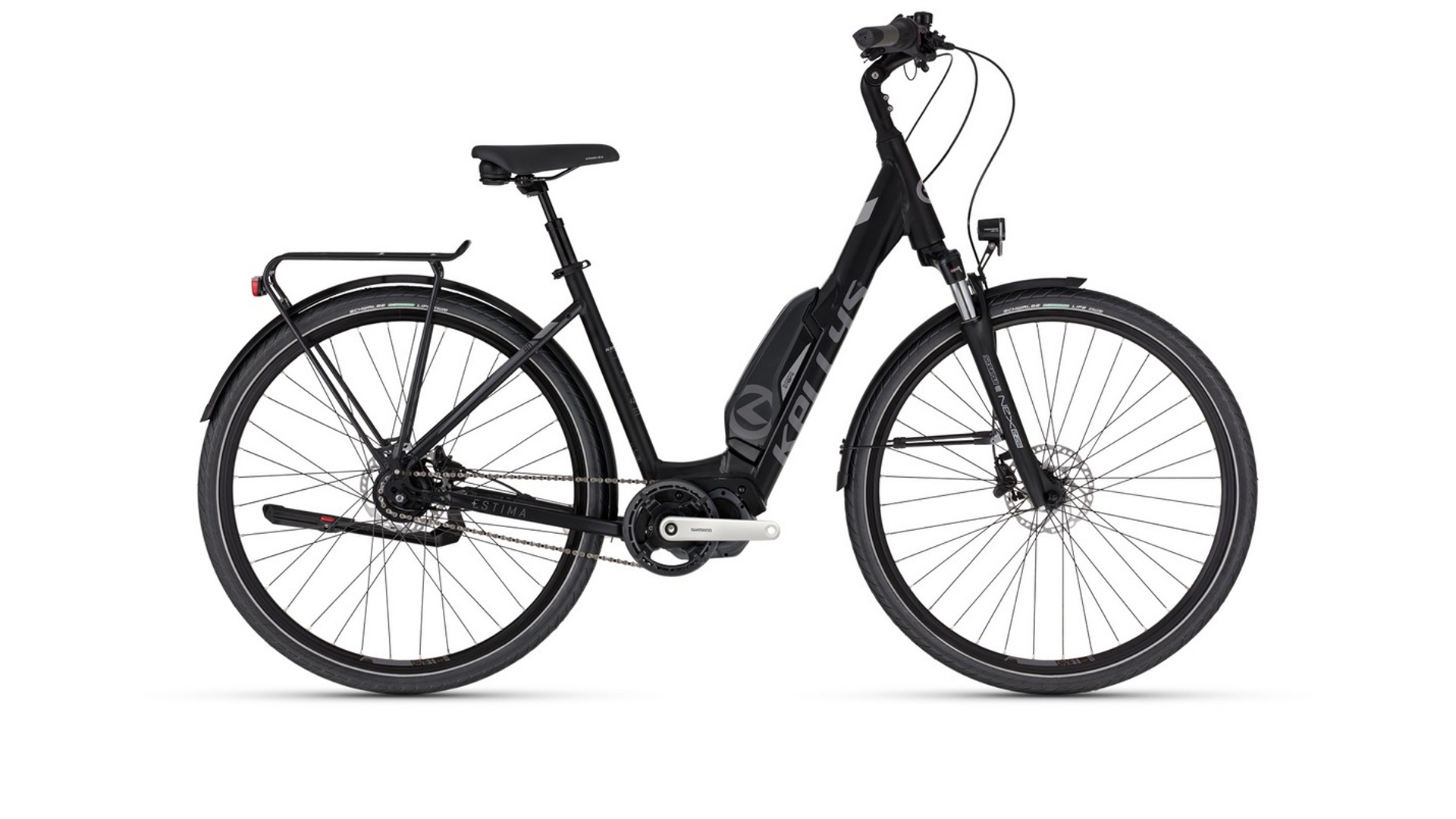 KELLYS Estima 40 SH 504Wh 28" női elektromos városi kerékpár, 8 seb. agyváltós, Black, S (159-173cm)