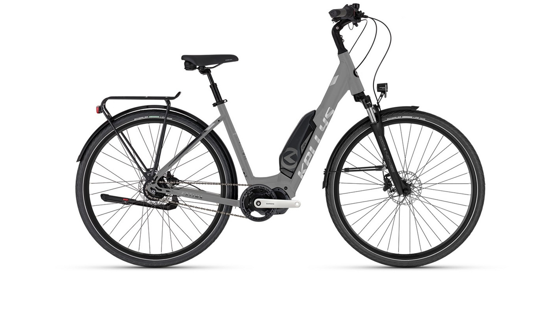 KELLYS Estima 40 SH 630Wh 28" női elektromos városi kerékpár, 5 seb. agyváltós, Moonstone Grey, M (169-183cm)