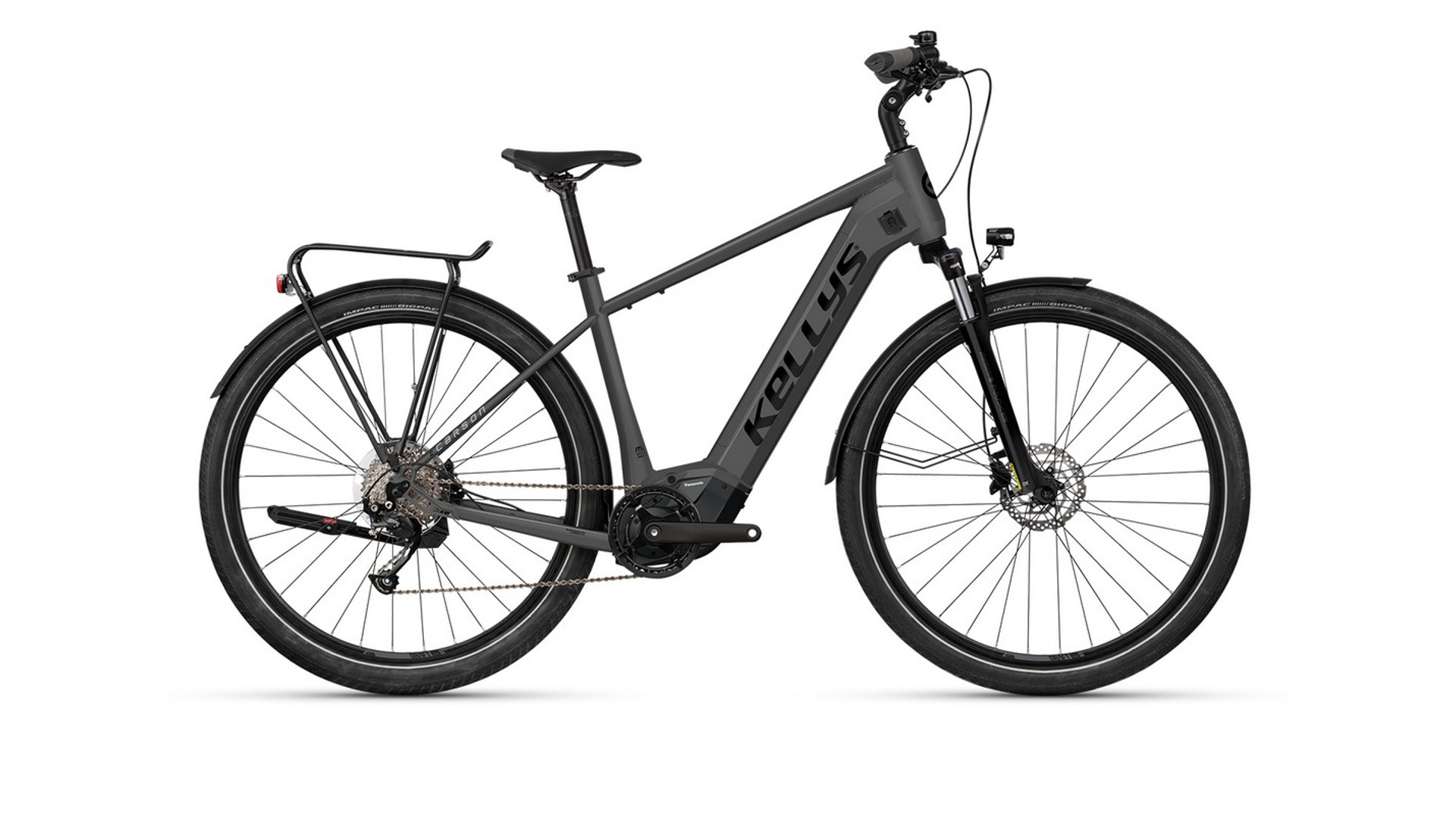 KELLYS E-Carson 30 P 725Wh 28" férfi elektromos túra/trekking kerékpár, Anthracite, M (170-180cm)
