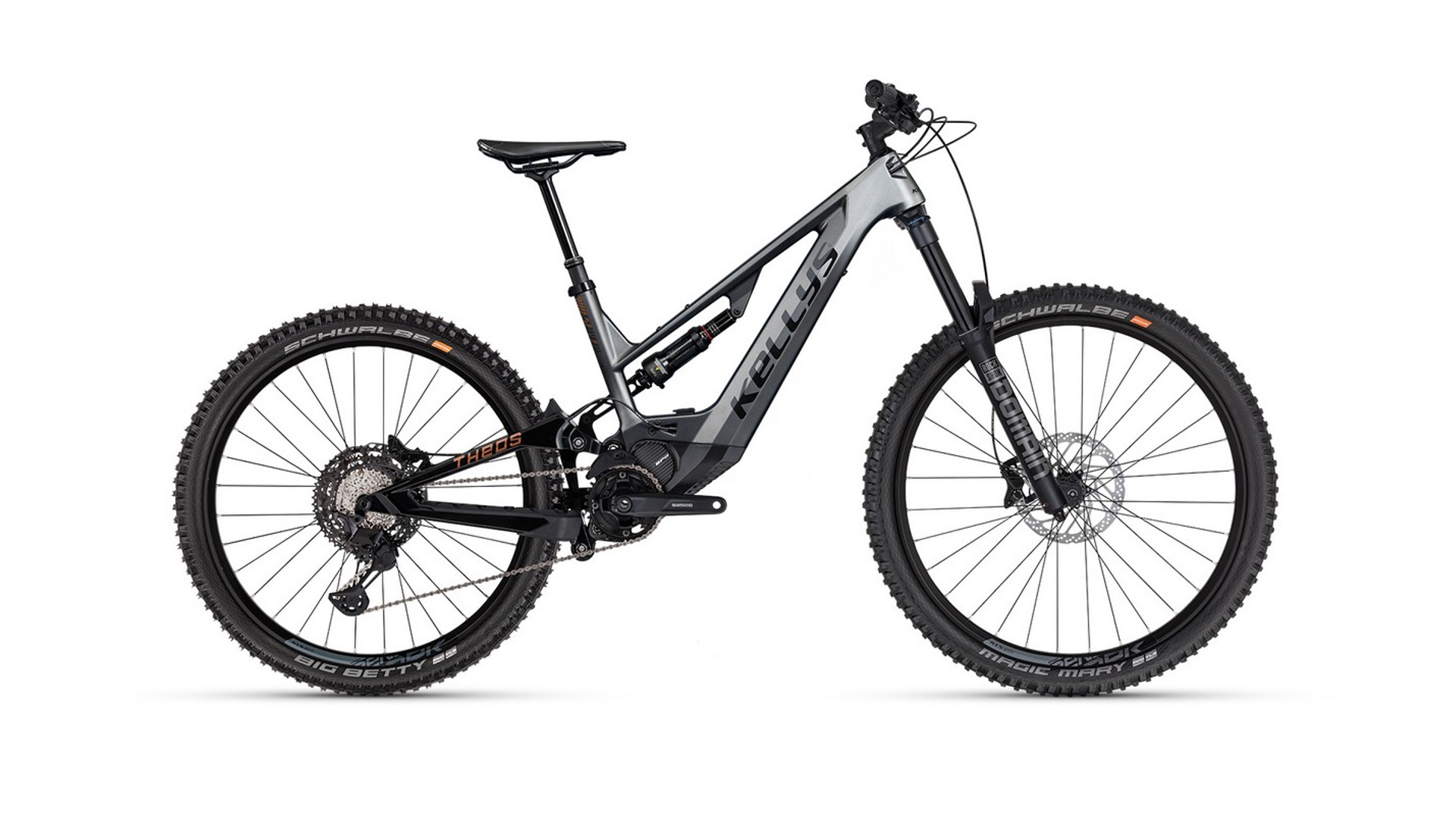 KELLYS Theos F60 SH 29"/27.5" 820Wh MTB/enduro fully elektromos kerékpár, Anthracite, L (178-195cm)