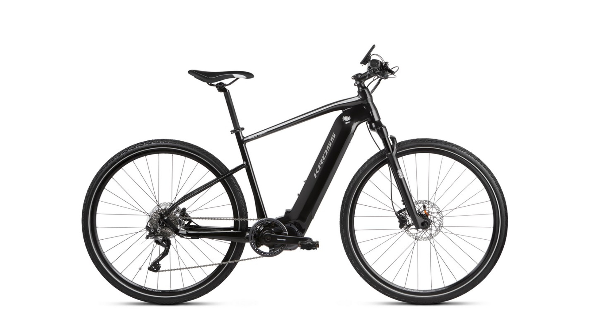 KROSS Evado Hybrid 6.0 28" férfi cross elektromos kerékpár, black gloss, L (21")