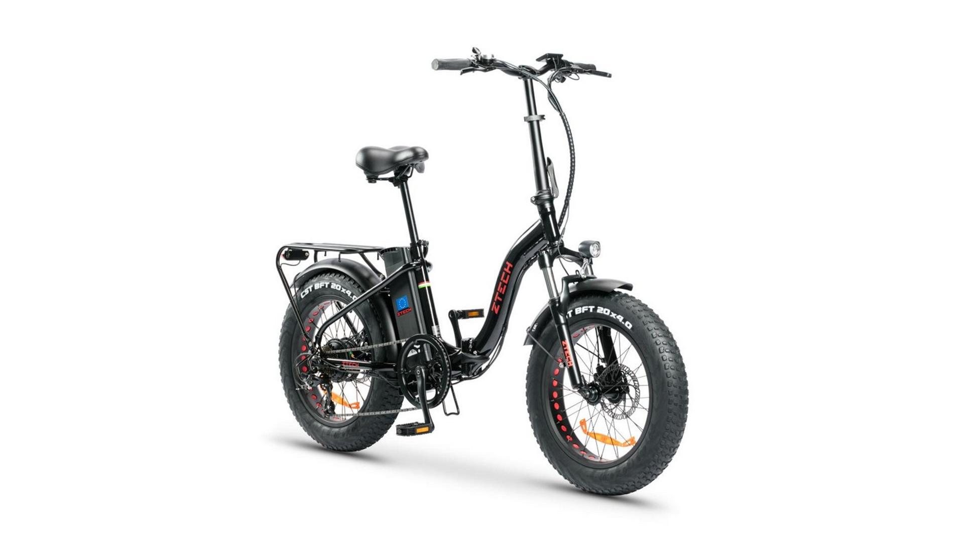 ZTECH ZT-89AE Cameo 7.0 20" összecsukható elektromos kerékpár / fatbike, 36V10Ah 250W, matt fekete