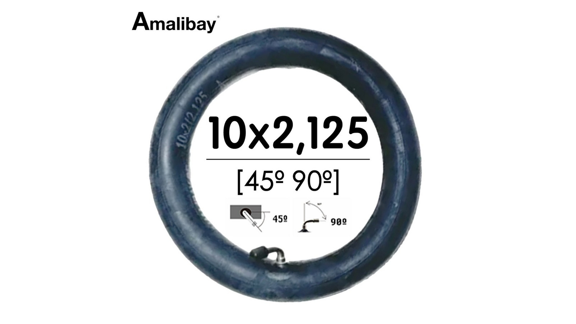 10x2,125 elektromos roller belső, 45x90 fokos (kifelé hajtott) szelep, Amalibay 10x2,125 elektromos roller belső, 45x90 fokos (kifelé hajtott) szelep, Amalibay