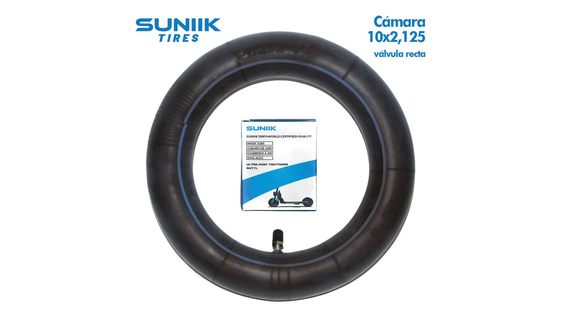 10x2.125 elektromos roller belső, egyenes szelep, erősített, Suniik