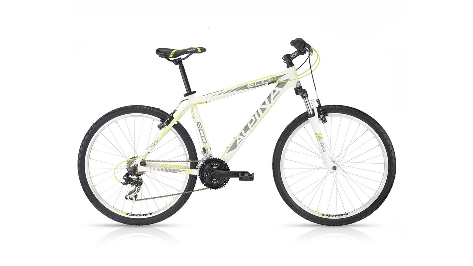 ALPINA ECO M10 26" MTB kerékpár, white-lime, 19.5" ALPINA ECO M10 26" MTB kerékpár, white-lime, 19.5"