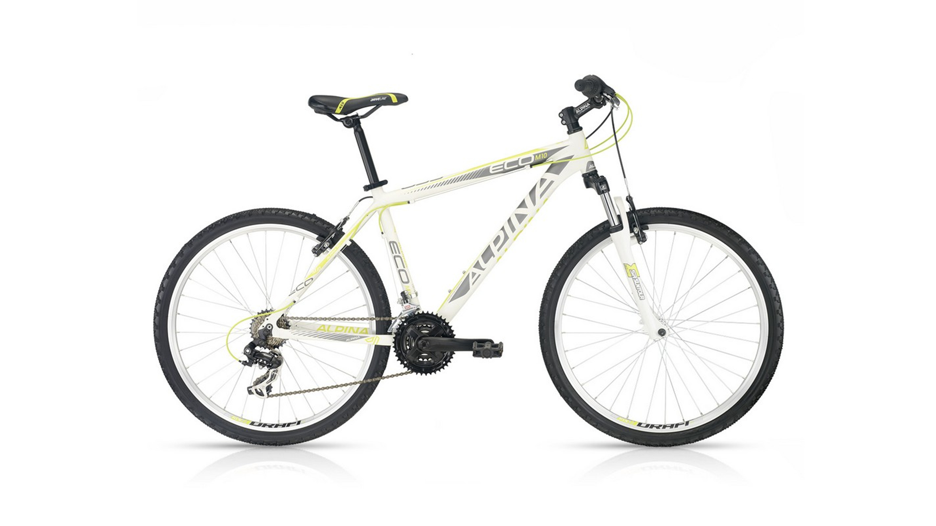ALPINA ECO M10 26" MTB kerékpár, white-lime, 19.5"