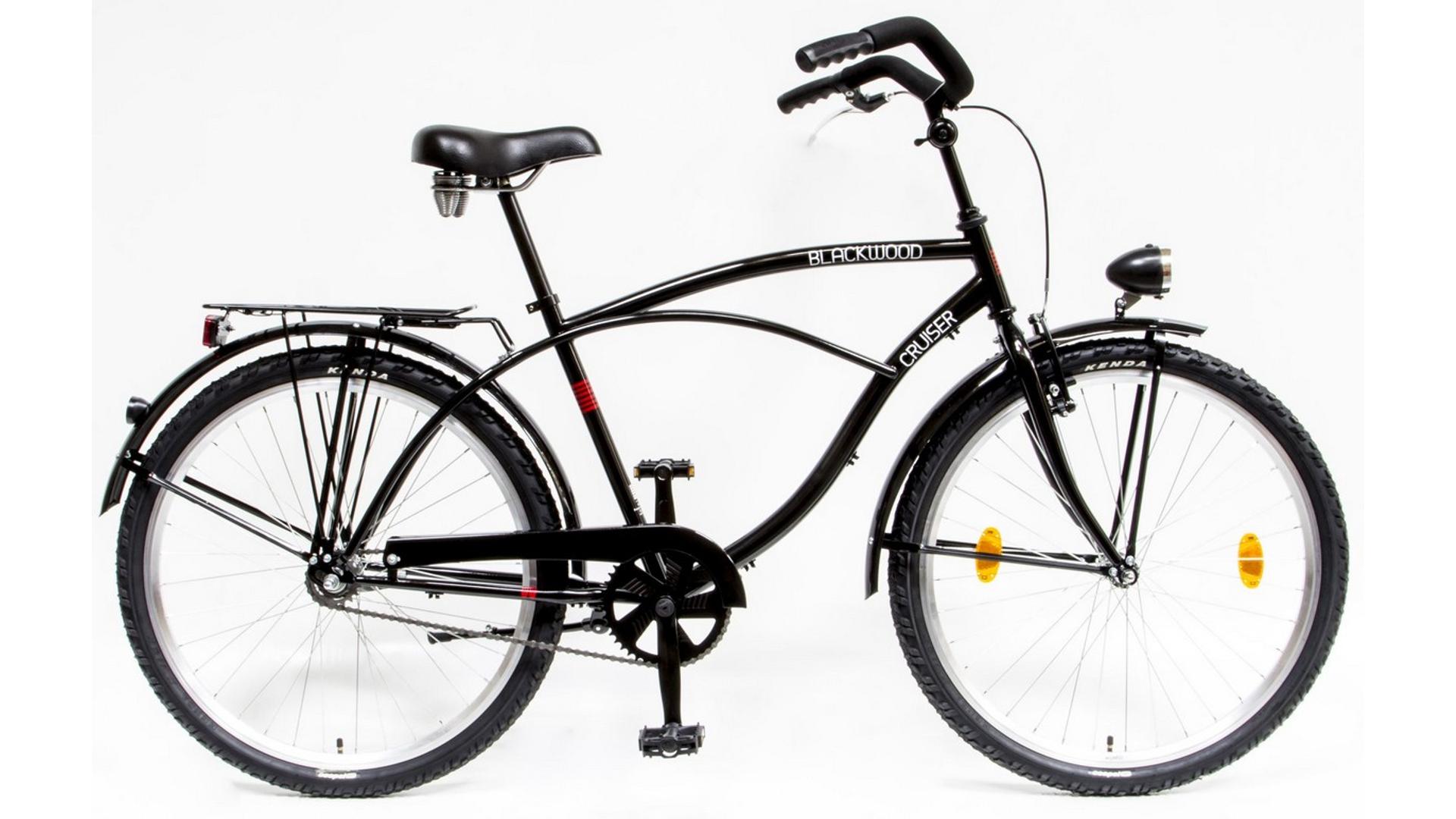 CSEPEL Blackwood Cruiser 26" férfi  városi / cruiser kerékpár, 1-sebességes, kontrás, 18",  fekete