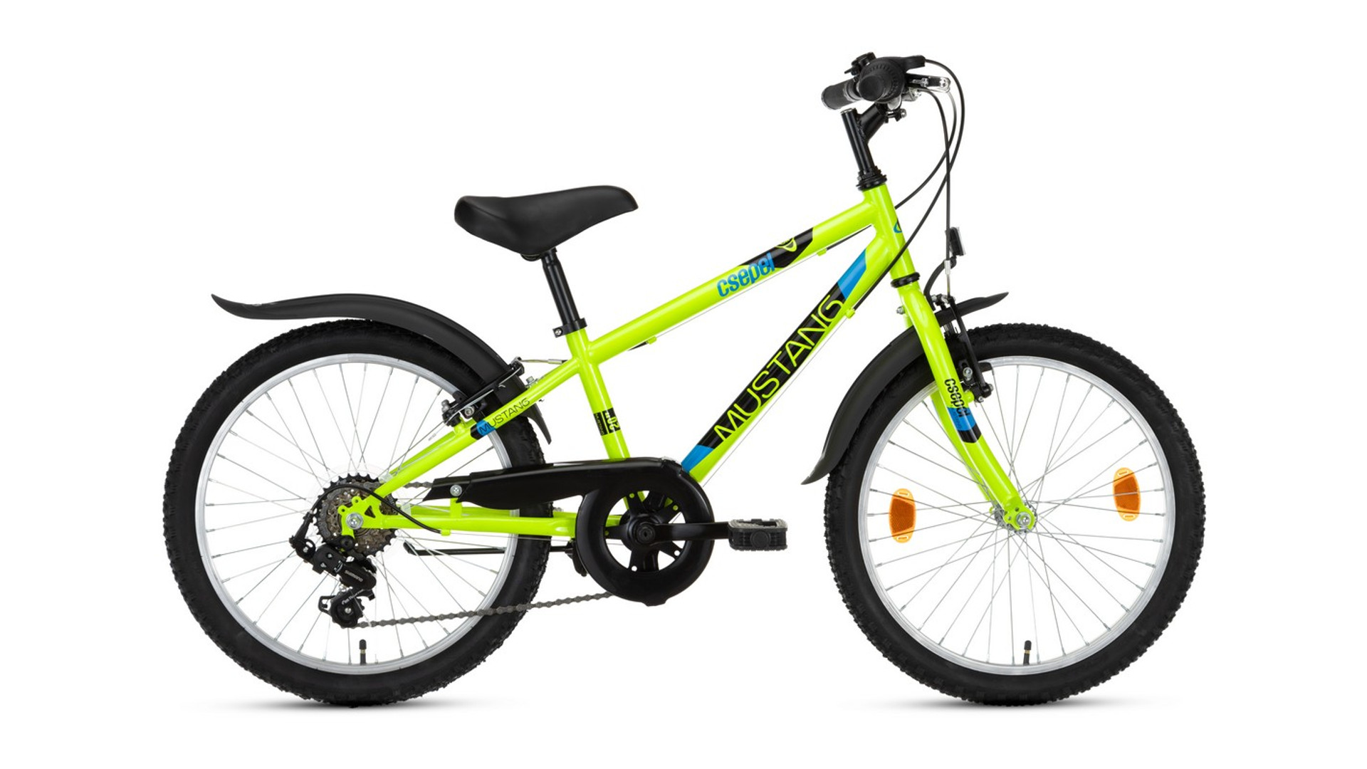 CSEPEL Woodlands Mustang 20" 6SP gyerek MTB kerékpár, 11", neonzöld CSEPEL Woodlands Mustang 20" 6SP gyerek MTB kerékpár, 11", neonzöld