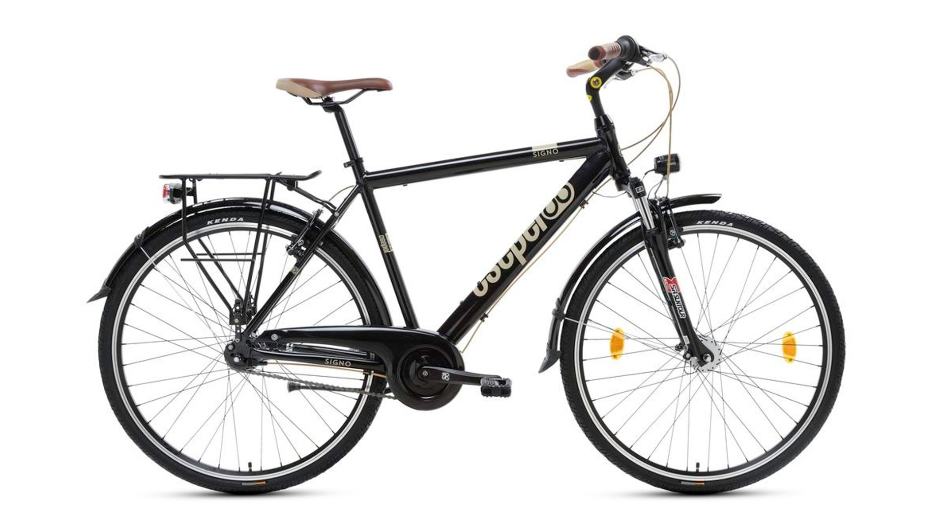 CSEPEL Signo 200 28" N7 7 seb. agyváltós, kontrás túra/trekking kerékpár, 19", fekete