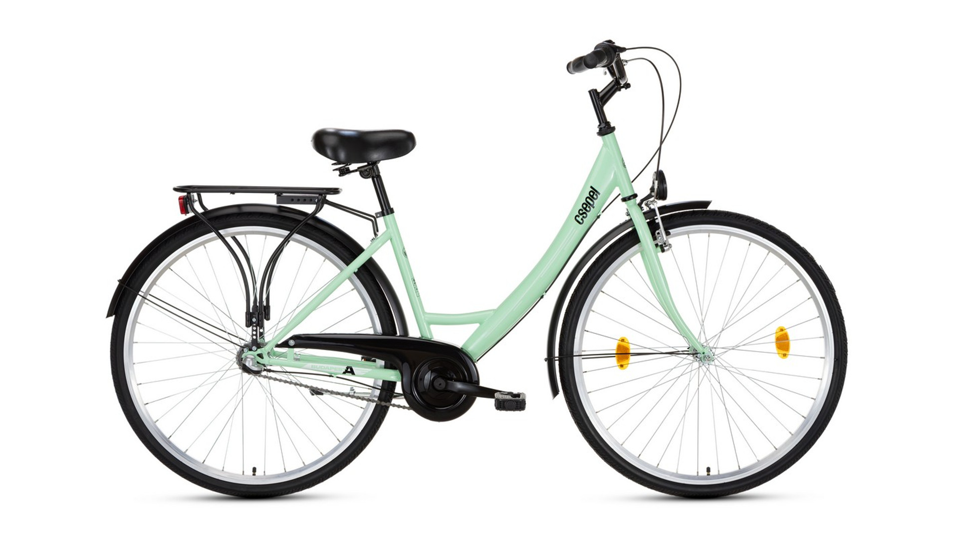 CSEPEL Budapest A 28" Nexus 3 női városi kerékpár, 3-sebességes, agyváltós, 17", halványzöld