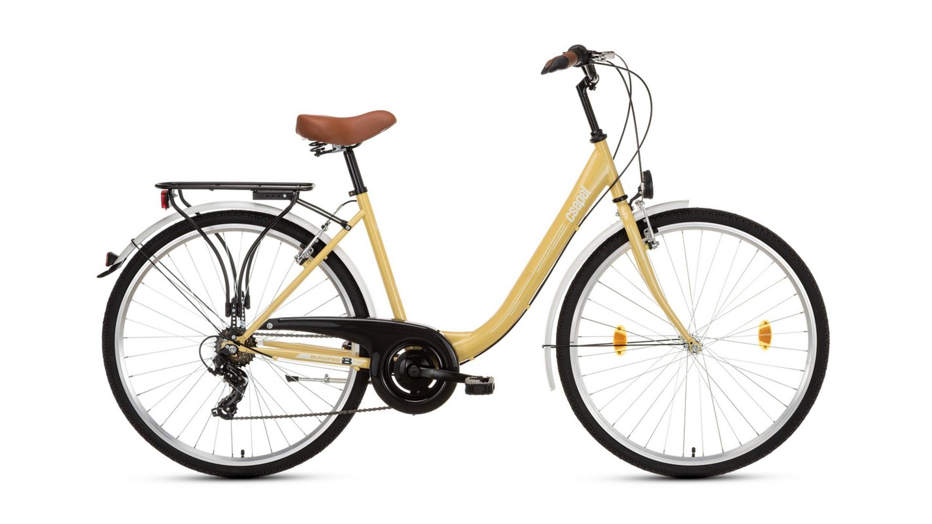 CSEPEL Budapest B 28" 7SP női városi kerékpár, 7-sebességes, 19", bézs