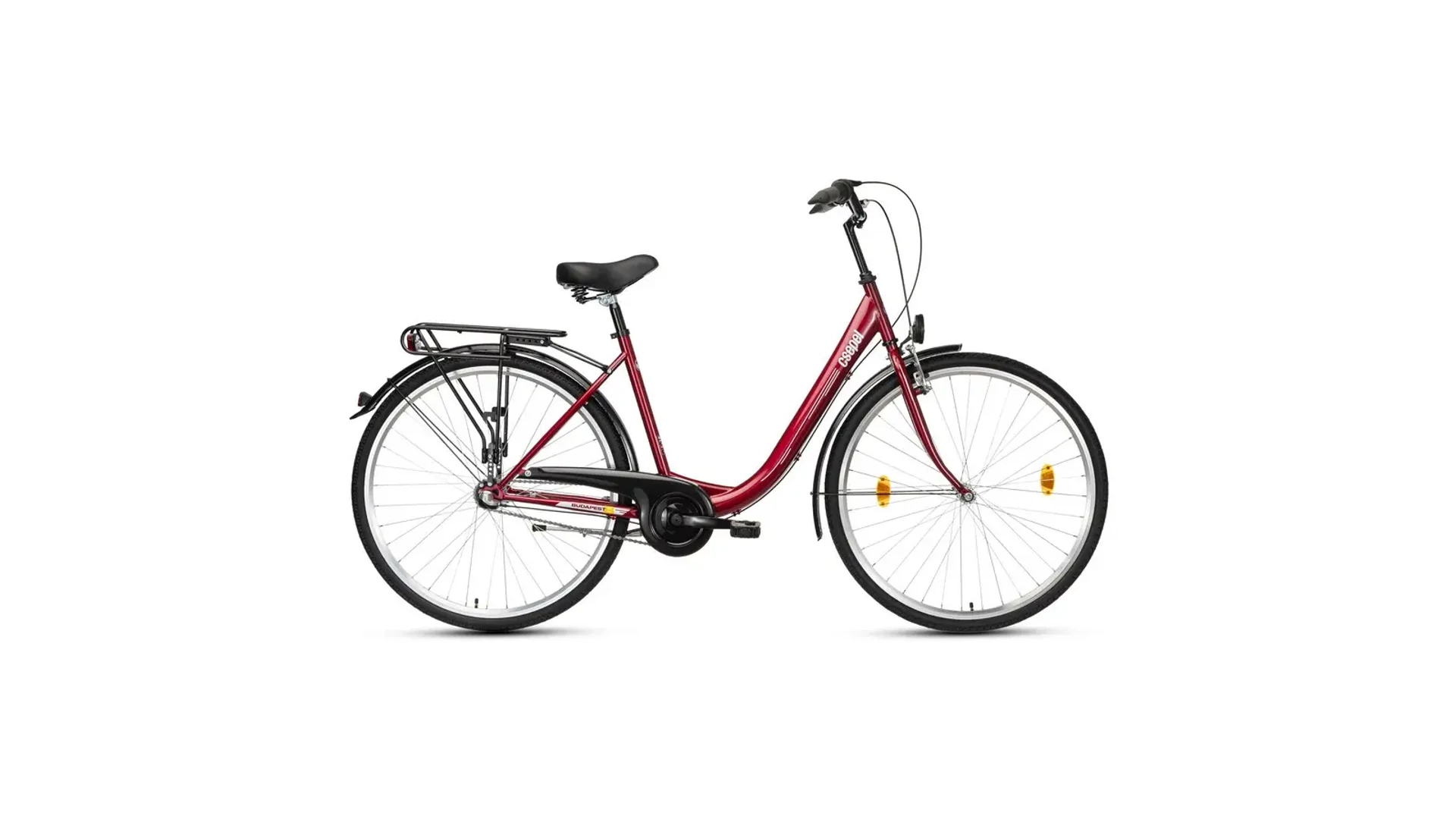 CSEPEL Budapest B 28" Nexus 3 női városi kerékpár, 3-sebességes, agyváltós, 19", metál bordó