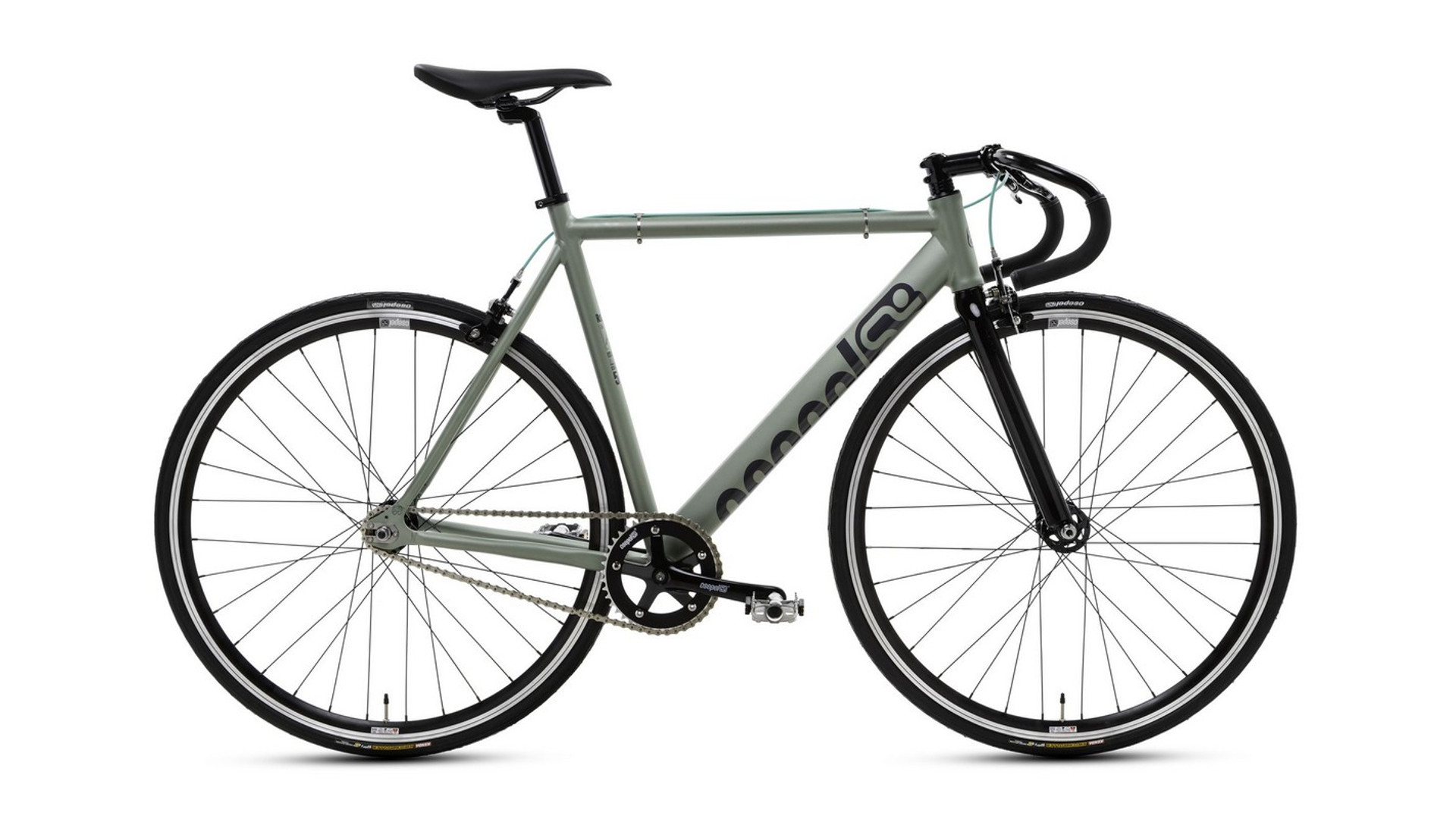CSEPEL RoyAL Alu 28" városi fixi / single speed kerékpár, alu/karbon, 60cm, matt keki