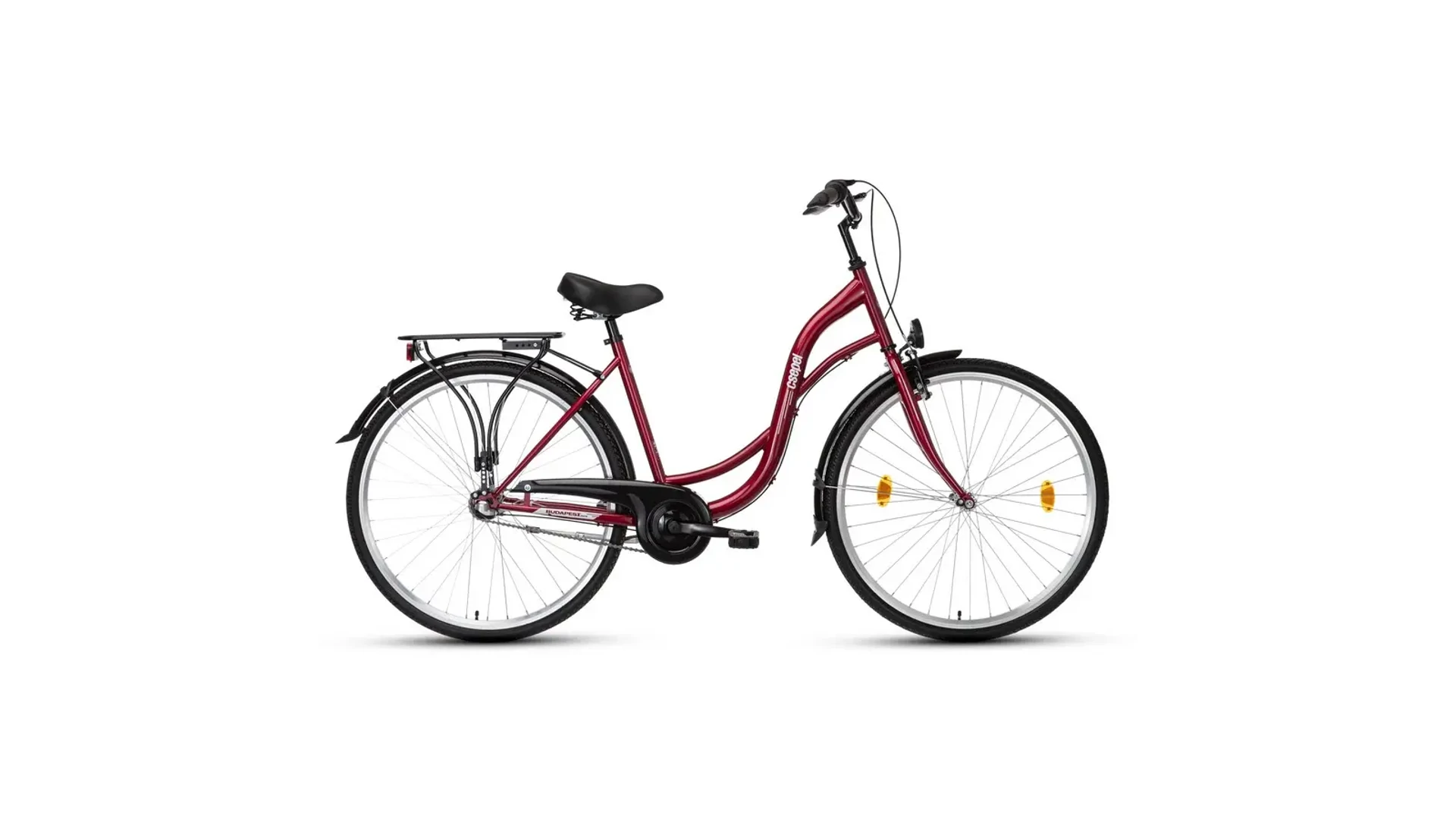 CSEPEL Velence 28" N3 2025 női városi kerékpár, 3 seb. agyváltós, bordó, 19"