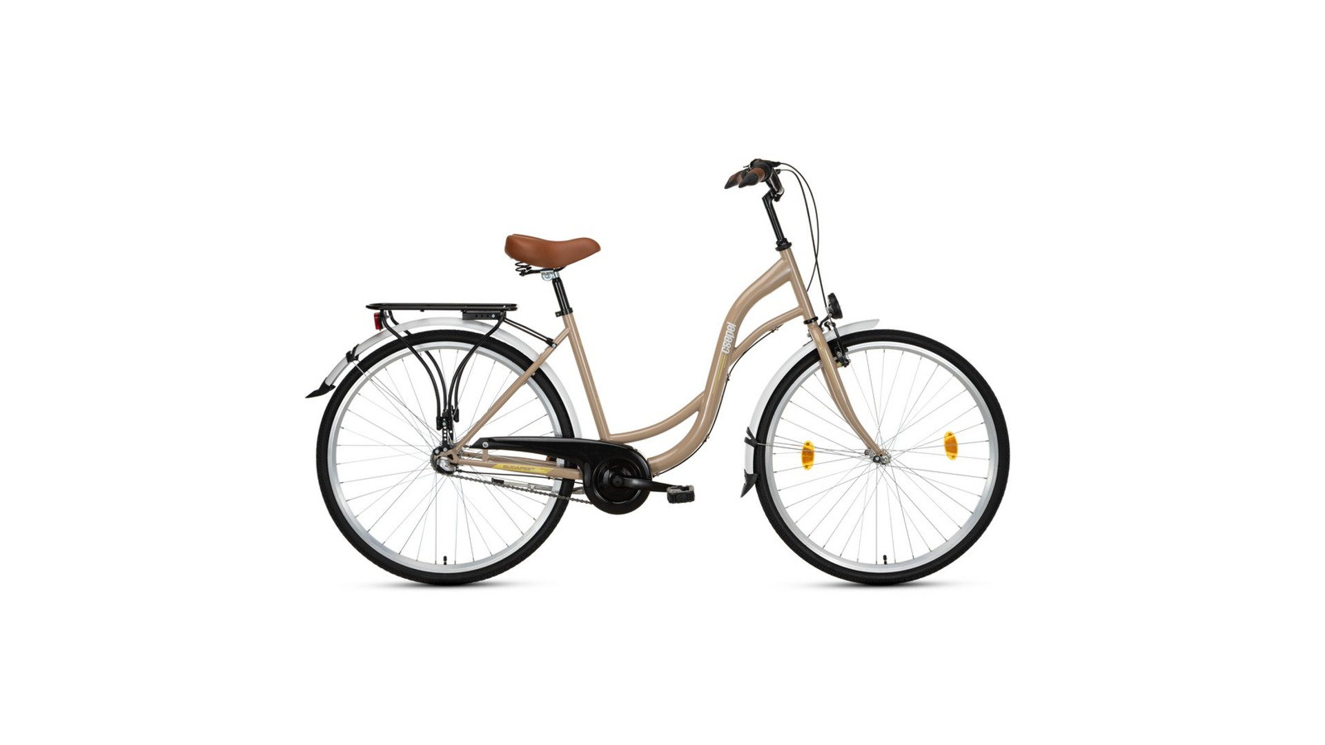 CSEPEL Velence 28" N3 2025 női városi kerékpár, 3 seb. agyváltós, drapp, 19"