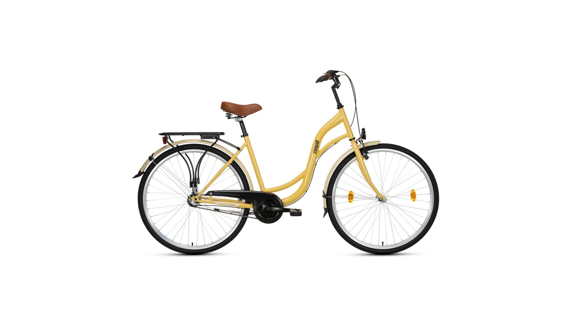 CSEPEL Velence 28" N3 2025 női városi kerékpár, 3 seb. agyváltós, krém, 19"