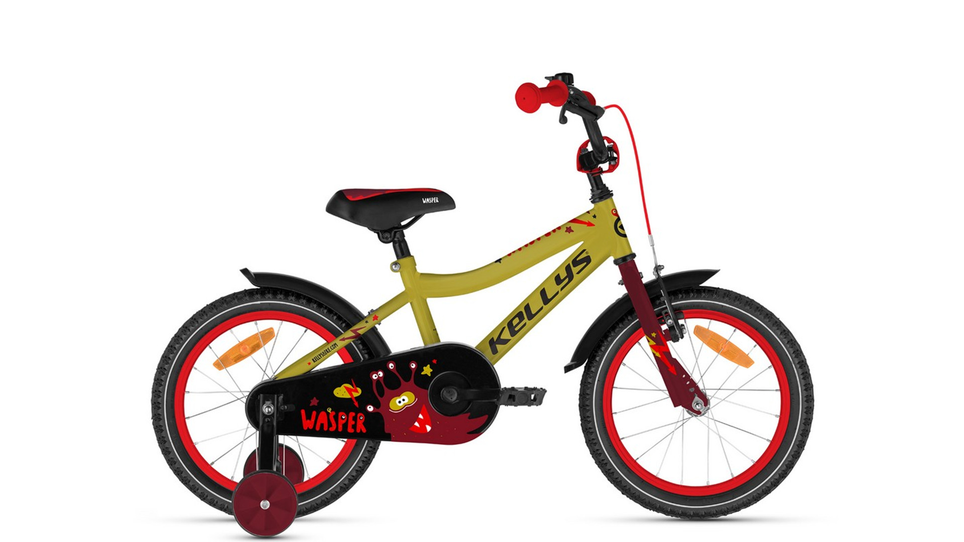 KELLYS Wasper 16" gyermekkerékpár / tanulóbicikli, Yellow
