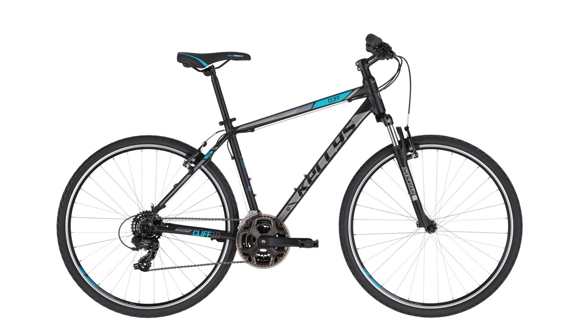 KELLYS Cliff 10 28" férfi cross kerékpár, Black Blue, S (155-170cm)