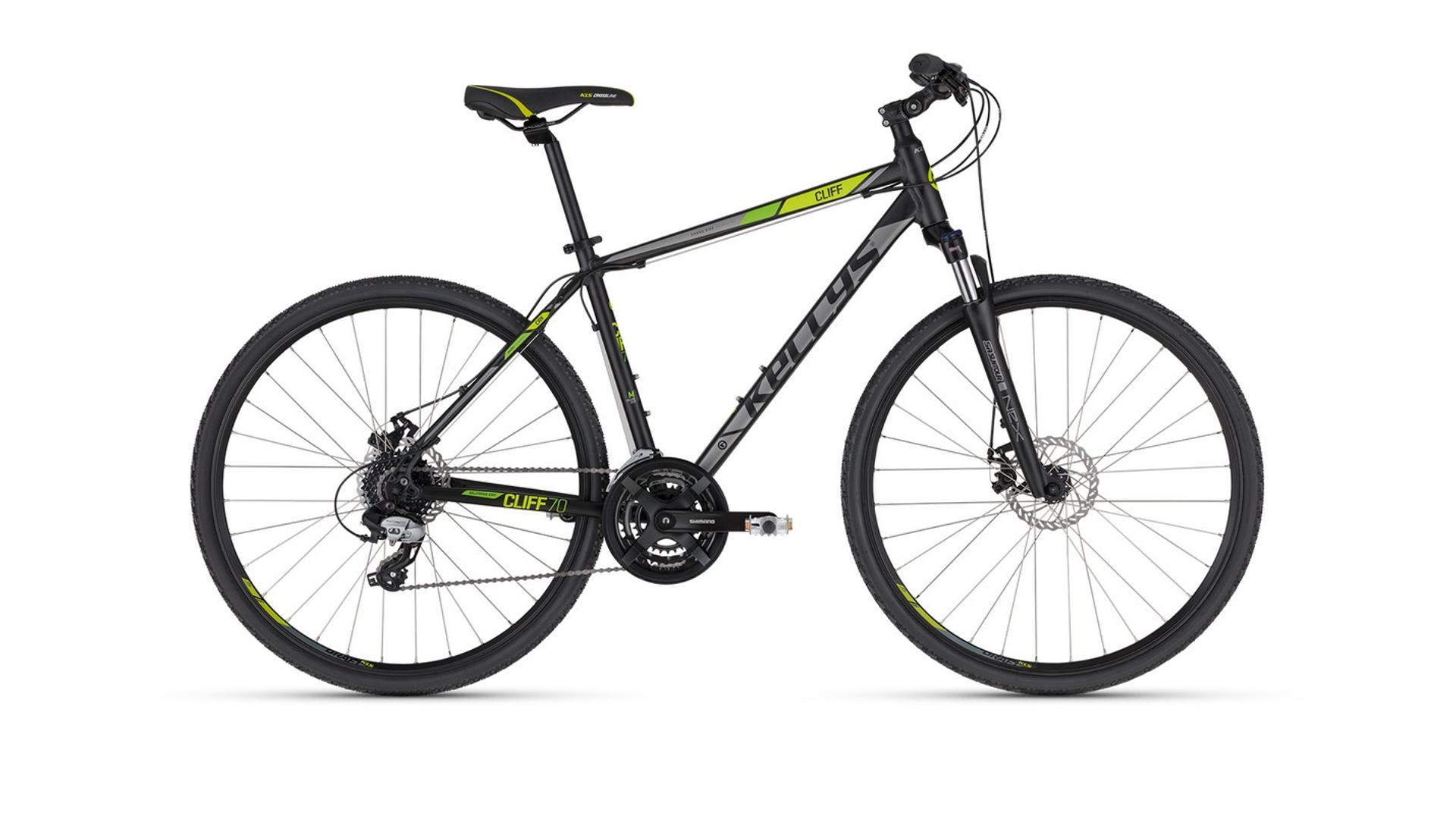 KELLYS Cliff 70 28" férfi cross kerékpár, Black Green, L (175-190cm)