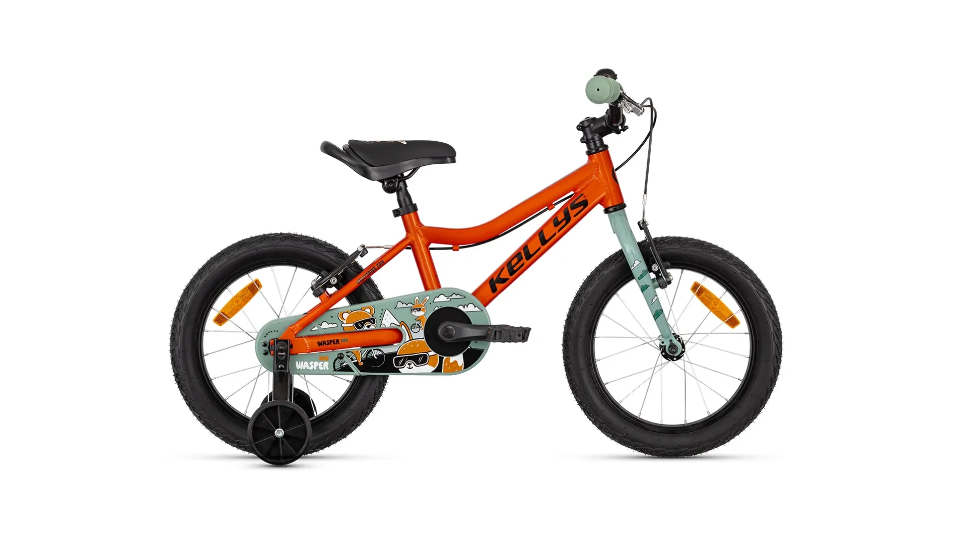 KELLYS Wasper Neo 16" gyermekkerékpár / tanulóbicikli, Orange