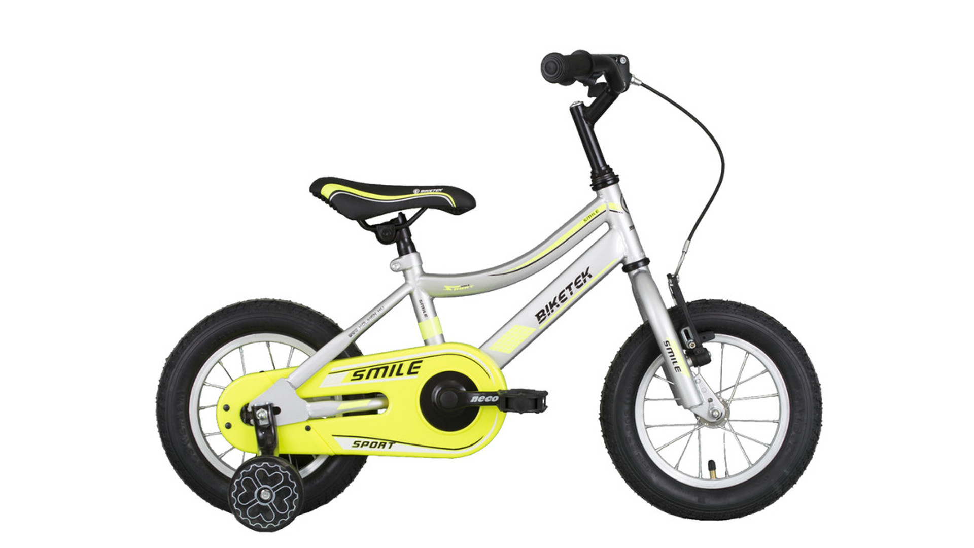KOLIKEN Biketek Smile 12" tanulókerékpár, kontrás, ezüst KOLIKEN Biketek Smile 12" tanulókerékpár, kontrás, ezüst