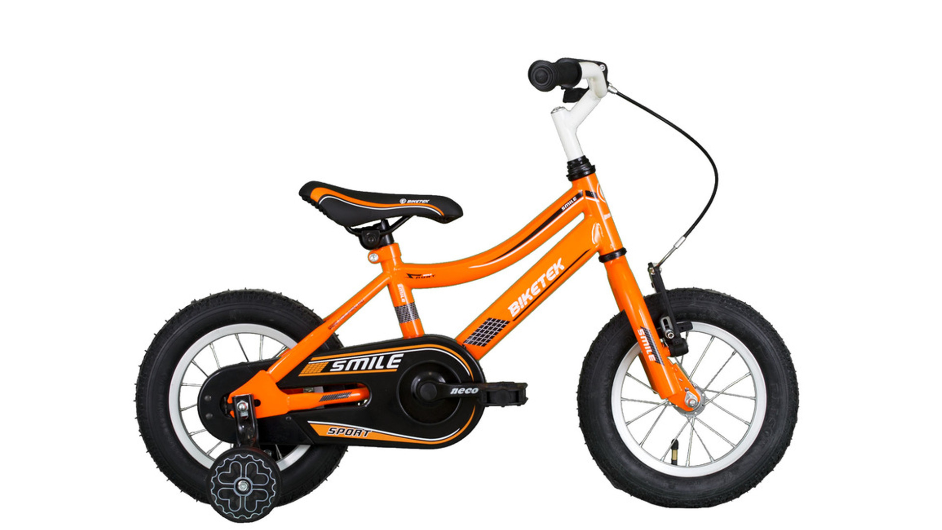 KOLIKEN Biketek Smile 12" tanulókerékpár, kontrás, narancs