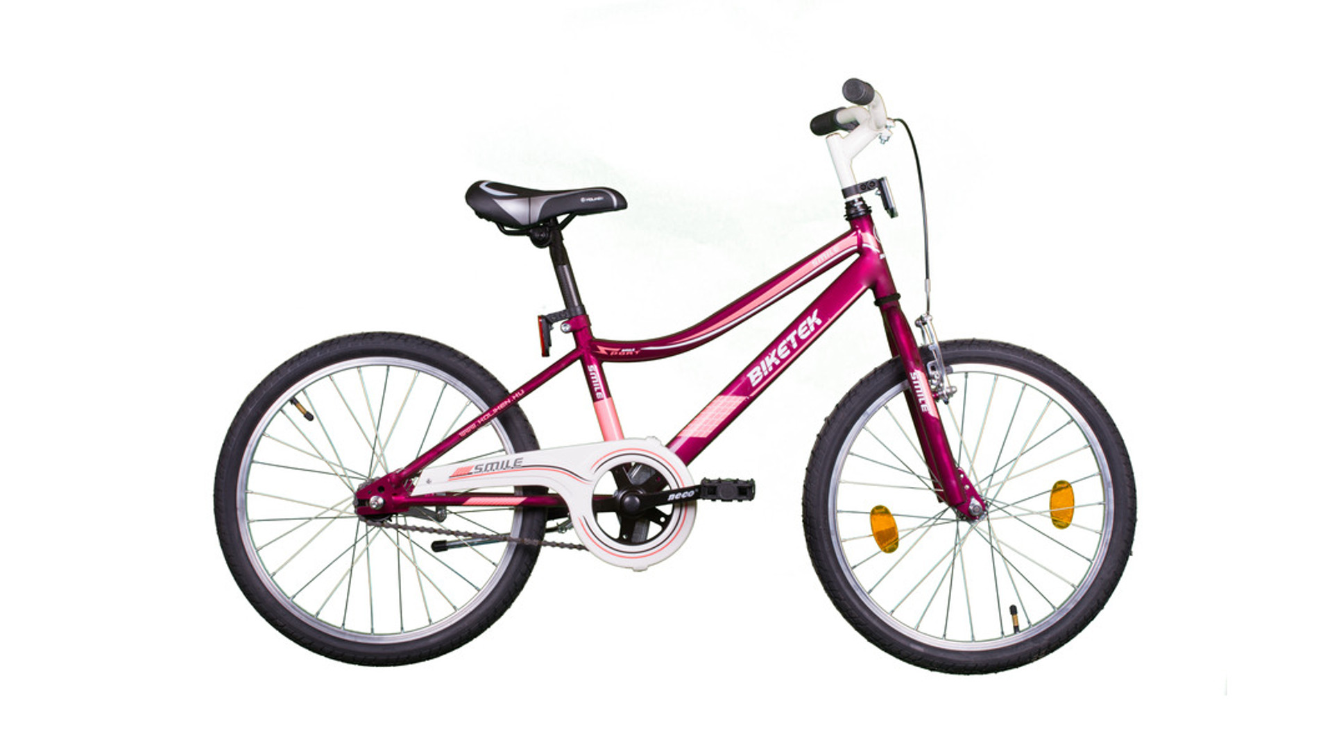 KOLIKEN Biketek Smile 20" gyermekkerékpár, kontrás, bordó