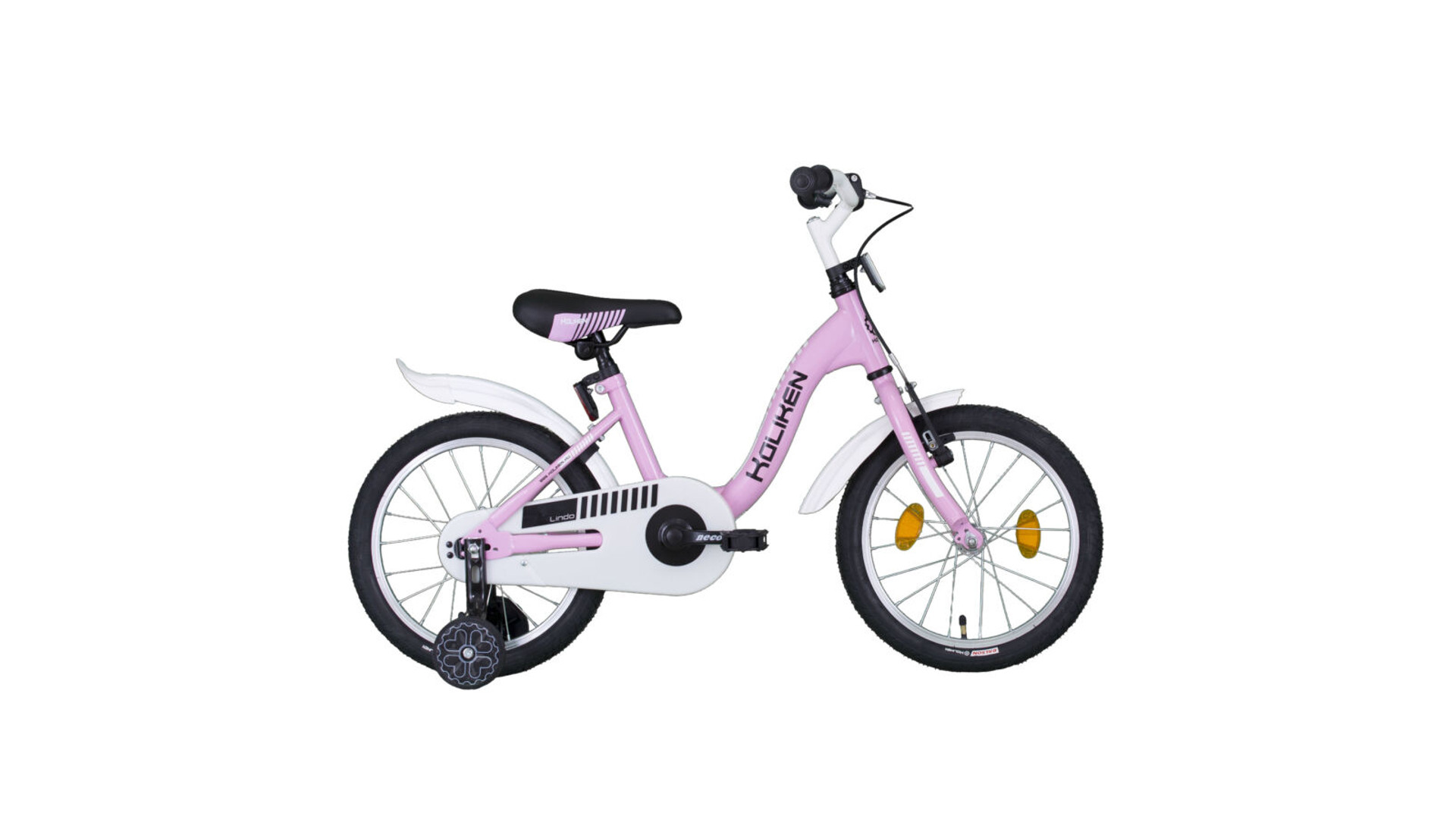 KOLIKEN Lindo 16" gyermekkerékpár / tanulóbicikli, kontrás, ciklámen-fehér KOLIKEN Lindo 16" gyermekkerékpár / tanulóbicikli, kontrás, ciklámen-fehér